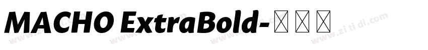 MACHO ExtraBold字体转换